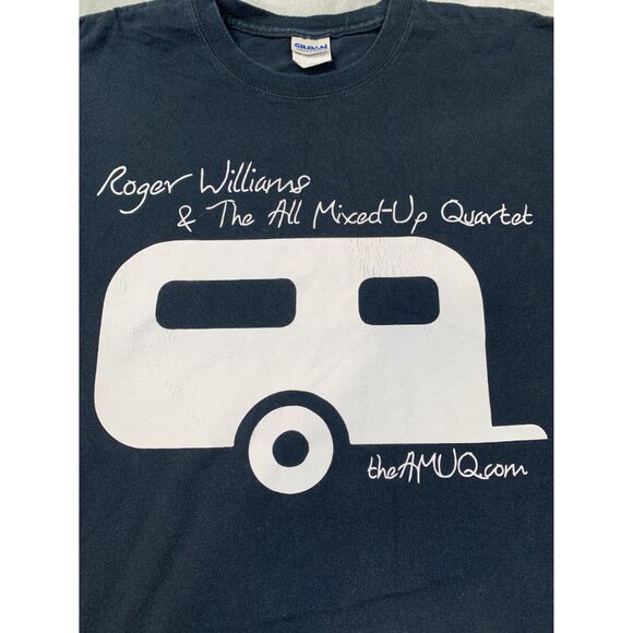 Roger Williams & The All Mixed-Up Quartet Mens XL Black Gildan Shirt Camper - Picture 6 of 8